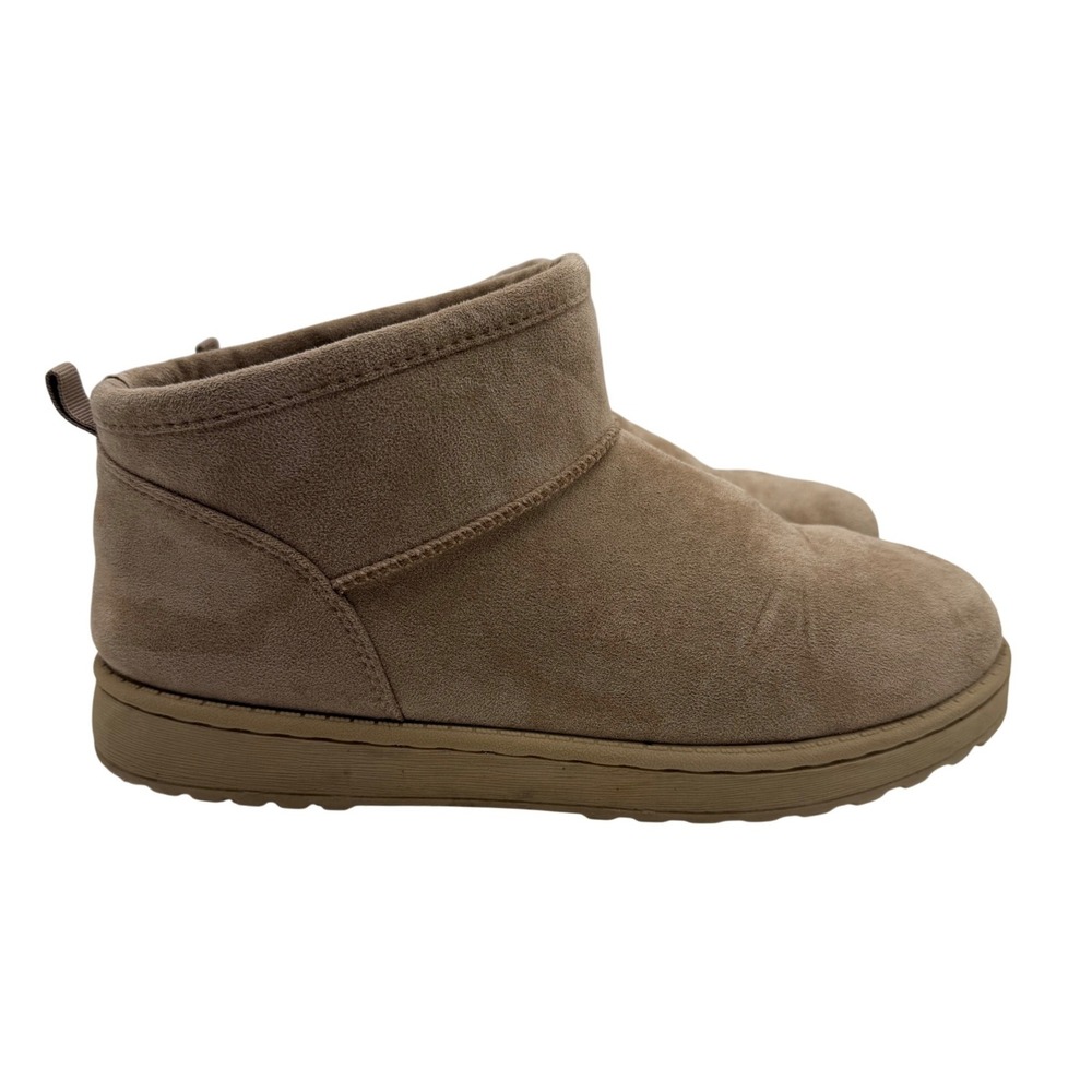 White Mountain Booties Faux Fur Lined Ankle Boots Women's 10 Brown Winter Cozy